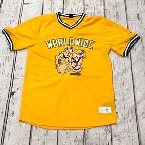 Southpole Worldwide MCMXCI Yellow Mesh Sports Fashion Jersey